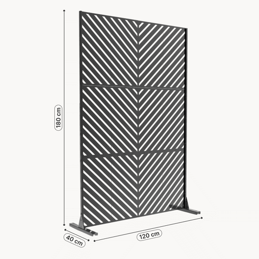 Parede divisória Kekan aço 180 x 120 cm preto casa.pro Parede divisória Kekan aço 180 x 120 cm preto casa.pro