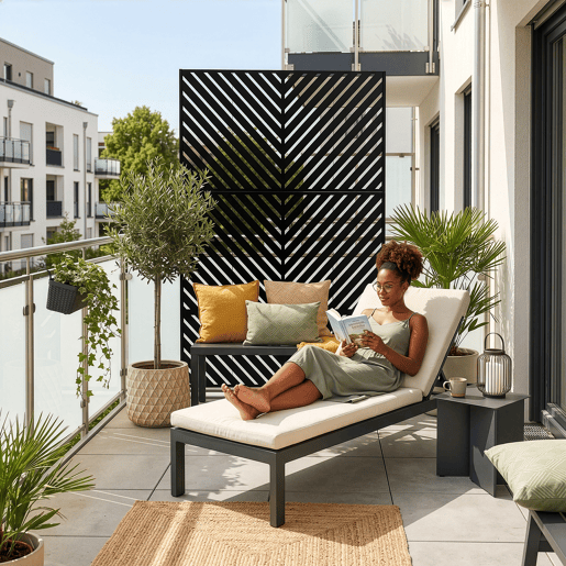 Parede divisória Kekan aço 180 x 90 cm preto casa.pro Parede divisória Kekan aço 180 x 90 cm preto casa.pro