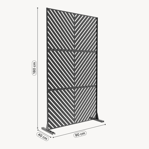 Parede divisória Kekan aço 180 x 90 cm preto casa.pro Parede divisória Kekan aço 180 x 90 cm preto casa.pro