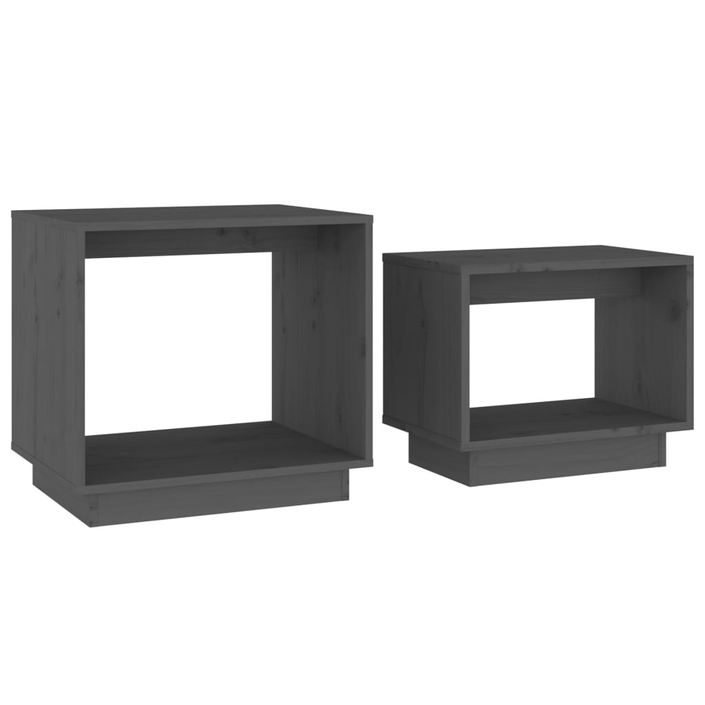 2 uds Mesas de Centro - Mesas de Café 50x40 Gris