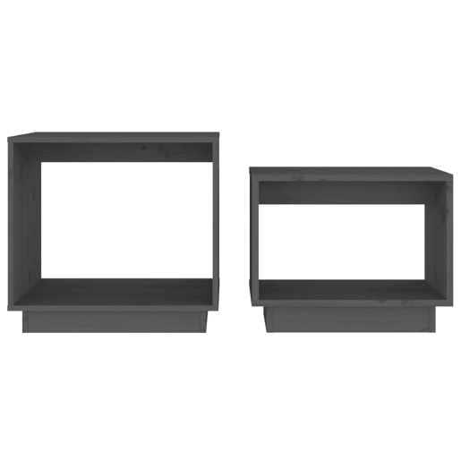 2pcs Mesas de Centro - Mesas baixas de encastrar pinho maciço cinza 2pcs Mesas de Centro - Mesas baixas de encastrar pinho maciço cinza