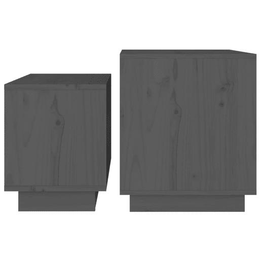 2pcs Mesas de Centro - Mesas baixas de encastrar pinho maciço cinza 2pcs Mesas de Centro - Mesas baixas de encastrar pinho maciço cinza