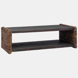 Mesa de Centro, Mesa baixa, Natural 110 x 55 x 35 cm Madeira de Mogno Sólida