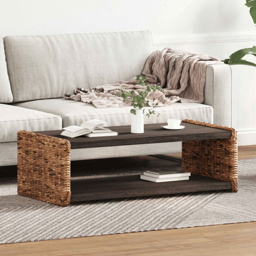 Mesa de Centro, Mesa baixa, Natural 110 x 55 x 35 cm Madeira de Mogno Sólida Mesa de Centro, Mesa baixa, Natural 110 x 55 x 35 cm Madeira de Mogno Sólida