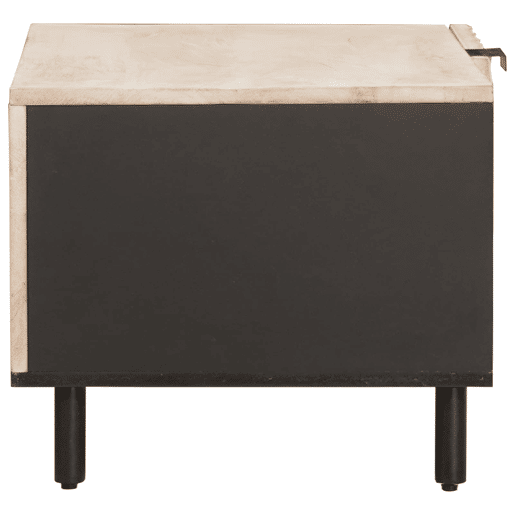 Mesa de Centro, Mesa baixa, Branco 80 x 50 x 40 cm Madeira de manga maciça Mesa de Centro, Mesa baixa, Branco 80 x 50 x 40 cm Madeira de manga maciça