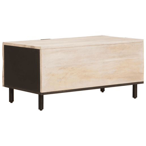 Mesa de Centro, Mesa baixa, Branco 80 x 50 x 40 cm Madeira de manga maciça Mesa de Centro, Mesa baixa, Branco 80 x 50 x 40 cm Madeira de manga maciça