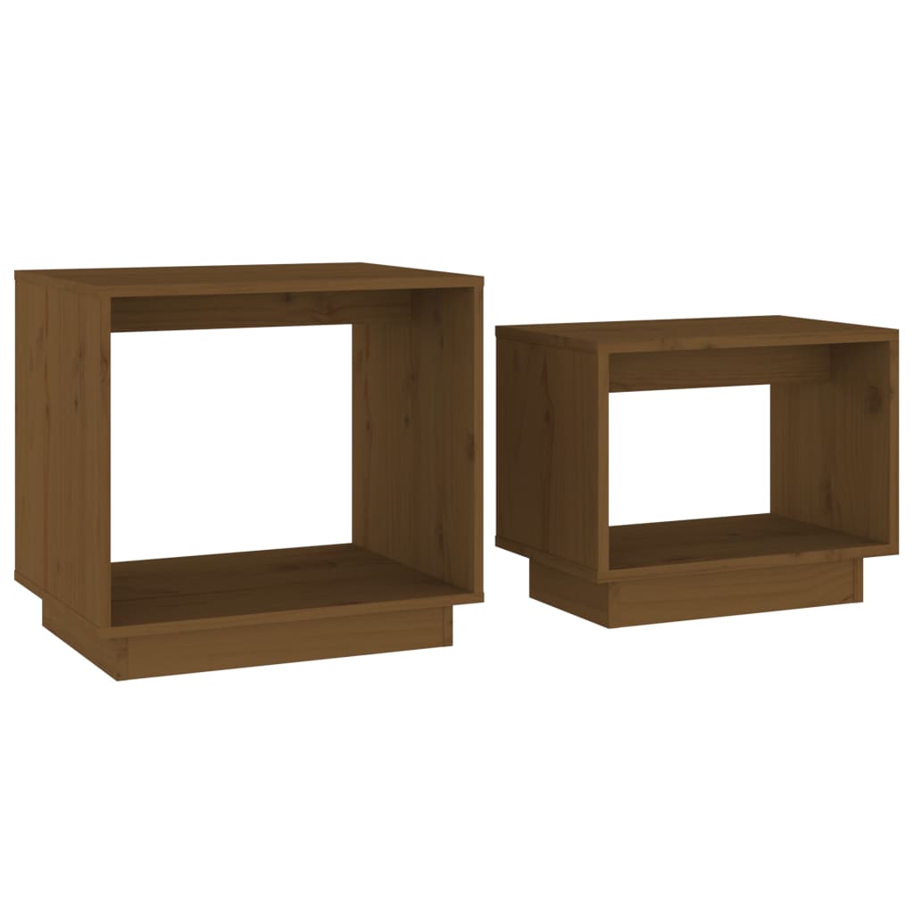 2 uds Mesas de Centro - Mesas de Café 50x40 Marrón