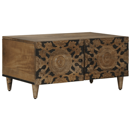 Mesa de Centro, Mesa baixa, Castanho 80 x 50 x 40 cm Madeira de manga maciça Mesa de Centro, Mesa baixa, Castanho 80 x 50 x 40 cm Madeira de manga maciça