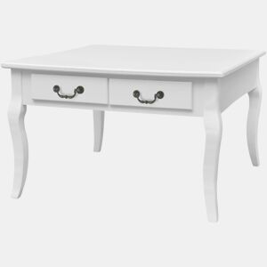 Mesa de Centro, Mesa baixa, com 4 gavetas branca
