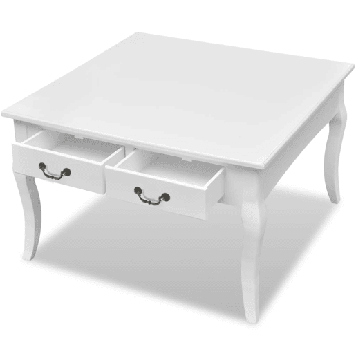 Mesa de Centro, Mesa baixa, com 4 gavetas branca Mesa de Centro, Mesa baixa, com 4 gavetas branca