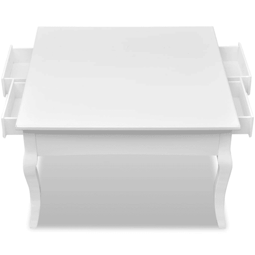 Mesa de Centro, Mesa baixa, com 4 gavetas branca Mesa de Centro, Mesa baixa, com 4 gavetas branca