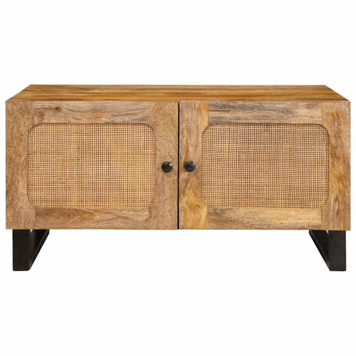 Mesa de Centro, Mesa baixa, Natural 80 x 50 x 40 cm Madeira de manga maciça Mesa de Centro, Mesa baixa, Natural 80 x 50 x 40 cm Madeira de manga maciça