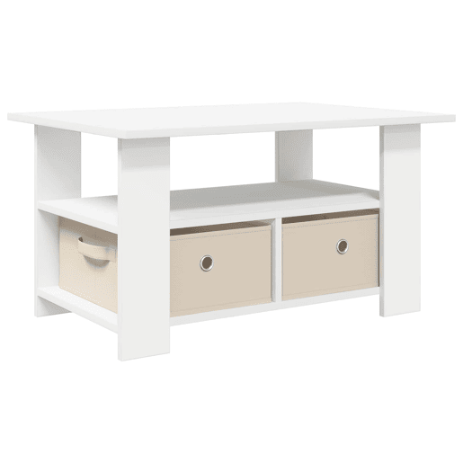 Mesa de Centro, Mesa baixa, Branco 77 x 55 x 42 cm Madeira processada Mesa de Centro, Mesa baixa, Branco 77 x 55 x 42 cm Madeira processada