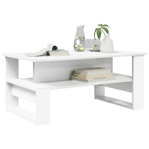 Mesa de Centro, Mesa baixa, Branco 90 x 50 x 40 cm Madeira processada Mesa de Centro, Mesa baixa, Branco 90 x 50 x 40 cm Madeira processada