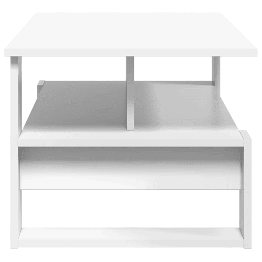 Mesa de Centro, Mesa baixa, Branco 90 x 50 x 40 cm Madeira processada Mesa de Centro, Mesa baixa, Branco 90 x 50 x 40 cm Madeira processada