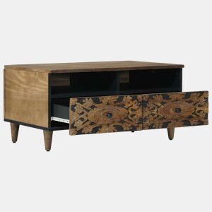 Mesa de Centro, Mesa baixa, Castanho 80 x 54 x 40 cm Madeira de manga maciça