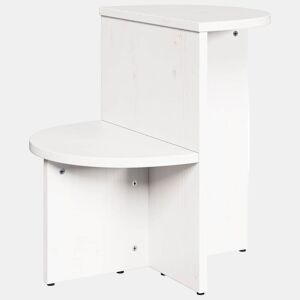 Mesa de Centro, Mesa baixa, Branco 50 x 40 x 50 cm Madeira de pinho maciça