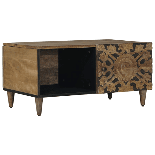 Mesa de Centro, Mesa baixa, Castanho 80 x 50 x 40 cm Madeira de manga maciça Mesa de Centro, Mesa baixa, Castanho 80 x 50 x 40 cm Madeira de manga maciça