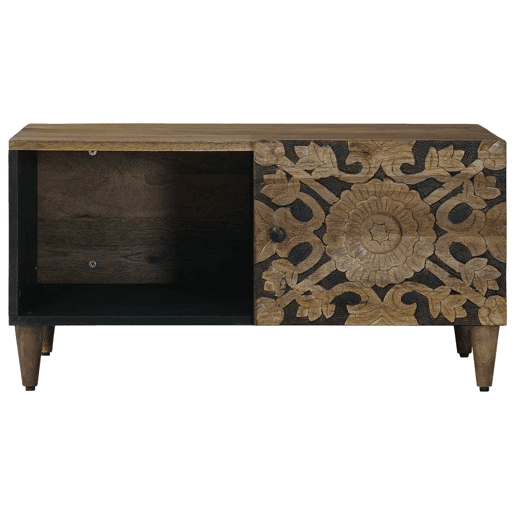 Mesa de Centro, Mesa baixa, Castanho 80 x 50 x 40 cm Madeira de manga maciça Mesa de Centro, Mesa baixa, Castanho 80 x 50 x 40 cm Madeira de manga maciça