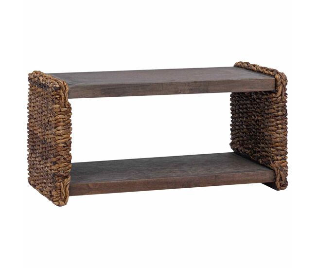 Mesa de Café - Mesa de Centro - Mesa baja Natural 70 x 35 x 35 cm Madera de Caoba Sólida