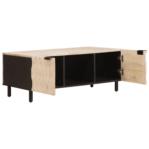 Mesa de Centro, Mesa baixa, Branco 100 x 54 x 40 cm Madeira de manga maciça Mesa de Centro, Mesa baixa, Branco 100 x 54 x 40 cm Madeira de manga maciça