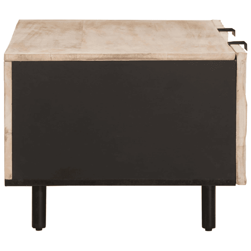 Mesa de Centro, Mesa baixa, Branco 100 x 54 x 40 cm Madeira de manga maciça Mesa de Centro, Mesa baixa, Branco 100 x 54 x 40 cm Madeira de manga maciça