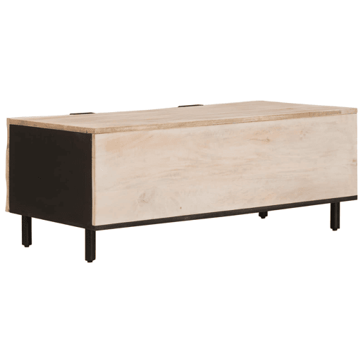 Mesa de Centro, Mesa baixa, Branco 100 x 54 x 40 cm Madeira de manga maciça Mesa de Centro, Mesa baixa, Branco 100 x 54 x 40 cm Madeira de manga maciça