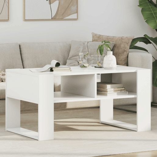 Mesa de Centro, Mesa baixa, Branco 92 x 53 x 45 cm Madeira processada