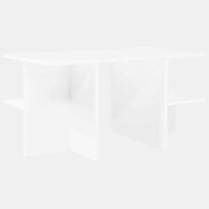Mesa de Centro, Mesa baixa, Branco 87 x 50 x 45 cm Madeira engenheirada