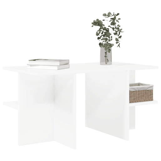 Mesa de Centro, Mesa baixa, Branco 87 x 50 x 45 cm Madeira engenheirada Mesa de Centro, Mesa baixa, Branco 87 x 50 x 45 cm Madeira engenheirada