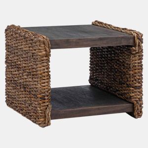 Mesa de Centro, Mesa baixa, Natural 45 x 45 x 45 cm Madeira de Mogno Sólida