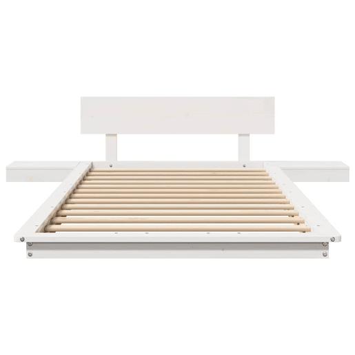 Estrutura de cama de solteiro - Branco 90 x 190 cm madeira