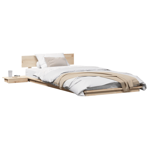 Estrutura de cama de solteiro para adultos com cabeceira Castanho 90 x 200 cm madeira Estrutura de cama de solteiro para adultos com cabeceira Castanho 90 x 200 cm madeira