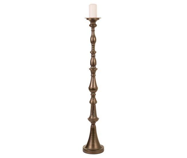 Candelabro de metal dorado 15x15x89.5h cm