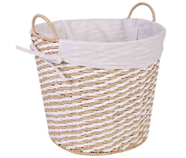 Cesta de almacenamiento marrón d36x30/34 cm