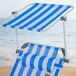Aktive - Pack 2 tumbonas playa plegables aluminio con parasol Aktive - Pack 2 tumbonas playa plegables aluminio con parasol Azul