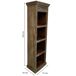 Estantería librería de madera acabado artesanal Estantería librería de madera acabado artesanal Marrón