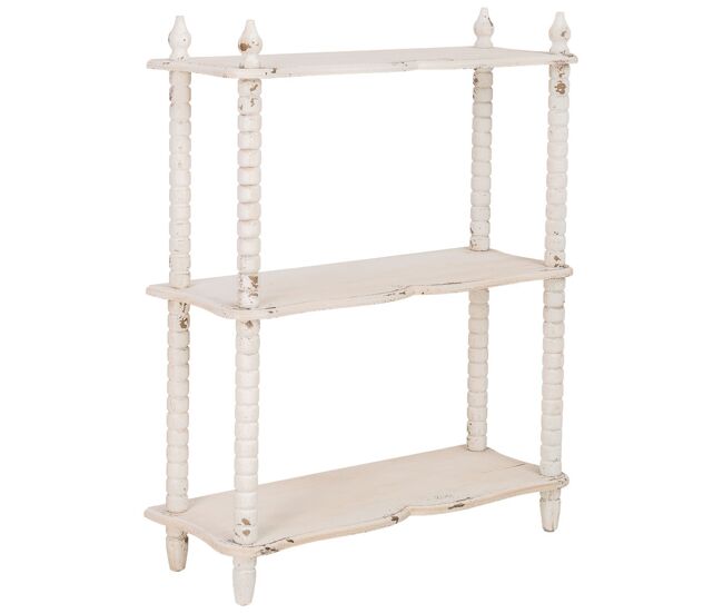 Estantería de madera blanca 81x30x99 cm