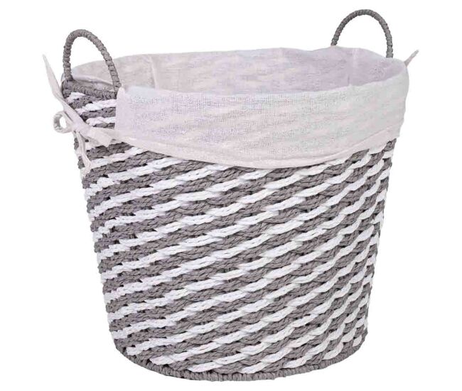Cesta de almacenamiento gris d36x30/34 cm
