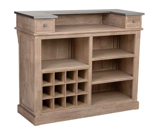 Barra de madera marrón 101×50×120h cm