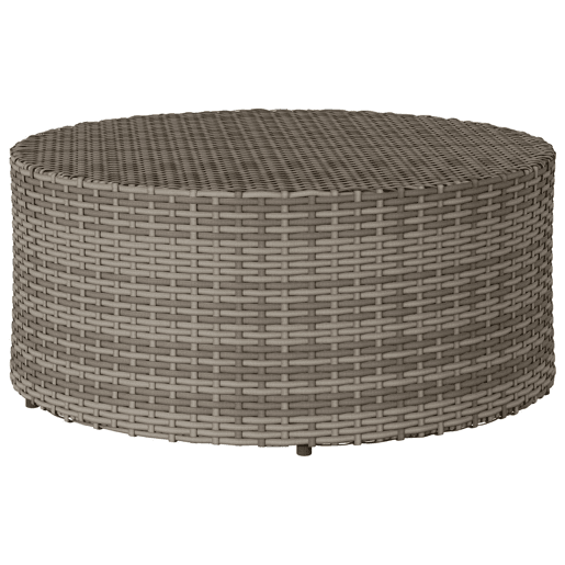 Mesa de Café para Exterior Cinzento Ø 68 x 30 cm vime PE Mesa de Café para Exterior Cinzento Ø 68 x 30 cm vime PE