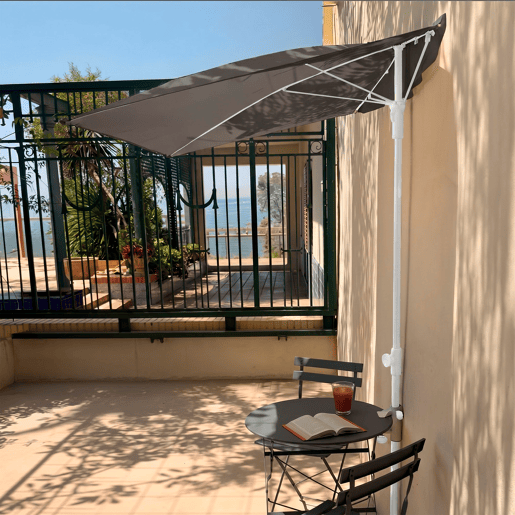 Aktive Guarda-sol de parede retangular para jardim cinzento 160x100 cm Aktive Guarda-sol de parede retangular para jardim cinzento 160x100 cm