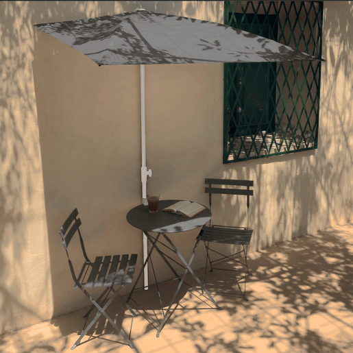 Aktive Guarda-sol de parede retangular para jardim cinzento 160x100 cm Aktive Guarda-sol de parede retangular para jardim cinzento 160x100 cm