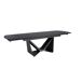 Mesa comedor extensible ovalada barril cristal negro, acero y fibra vidrio gris oscuro metal Mesa comedor extensible ovalada barril cristal negro, acero y fibra vidrio gris oscuro metal Gris Oscuro