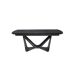 Mesa comedor extensible ovalada barril cristal negro, acero y fibra vidrio gris oscuro metal Mesa comedor extensible ovalada barril cristal negro, acero y fibra vidrio gris oscuro metal Gris Oscuro
