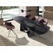 Mesa comedor extensible ovalada barril cristal negro, acero y fibra vidrio gris oscuro metal Mesa comedor extensible ovalada barril cristal negro, acero y fibra vidrio gris oscuro metal Gris Oscuro