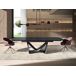 Mesa comedor extensible ovalada barril cristal negro, acero y fibra vidrio gris oscuro metal Mesa comedor extensible ovalada barril cristal negro, acero y fibra vidrio gris oscuro metal Gris Oscuro