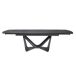 Mesa comedor extensible ovalada barril cristal negro, acero y fibra vidrio gris oscuro metal Mesa comedor extensible ovalada barril cristal negro, acero y fibra vidrio gris oscuro metal Gris Oscuro