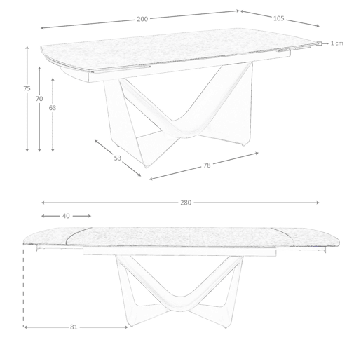 Mesa de jantar extensível oval barril vidro preto, aço inoxidável e fibra de vidro cinzento-escuro metal Mesa de jantar extensível oval barril vidro preto, aço inoxidável e fibra de vidro cinzento-escuro metal