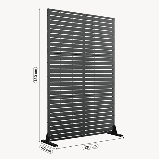 Divisória Nodepp em aço galvanizado 180x120 cm Antracite casa.pro Divisória Nodepp em aço galvanizado 180x120 cm Antracite casa.pro
